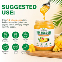 SOLOTREE Gel de mousse de mer sauvage de 16 oz sans gluten, saveur mangue-ananas, en pot, pour le soutien intestinal et immunitaire
