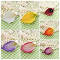 MW01424 Bunga Calla Lily Buatan dari EVA, Tangkai Tunggal, Dekoratif untuk Rumah dan Dekorasi Pernikahan