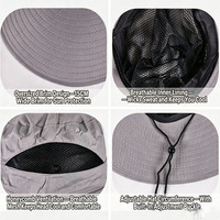 Sombrero de Pesca Unisex Ajustable de Ala Ancha con Protección Solar, Gorra Transpirable para Actividades al Aire Libre, Senderismo, Camping, Viajes, Fiestas Casuales