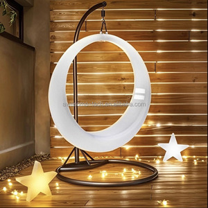 <strong>Circle</strong> Ring Chair Wicker Hanging Lounge Chair Led <strong>Swing</strong> - Product Image 6