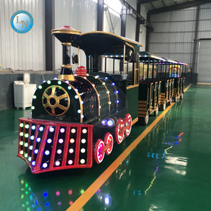 รถไฟเที่ยวชมแบบไฟฟ้า24ที่นั่งสำหรับผู้ใหญ่และเด็กรถไฟเที่ยวชมแบบไม่มีราง - Product Image 5