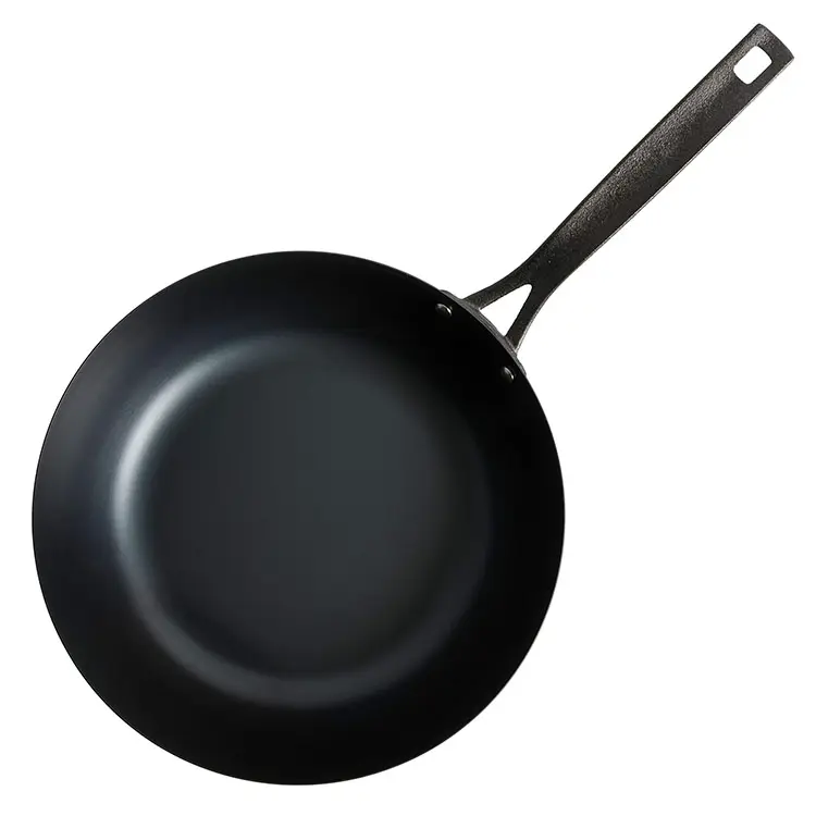 Siêu bền Nhà Bếp Nấu ăn trứng bít tết Fry Pan nitriding thép carbon Frying Pan
