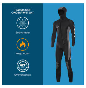 Impresiones personalizadas para hombres y mujeres profesional 5mm pecho Zip negro neopreno traje de buceo Unisex sublimación traje de neopreno - Product Image 2