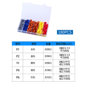 Conectores de Protección de Extremos de Bajo Voltaje de PVC Henghong, Juego de 158 Piezas, Terminales de Cableado Eléctrico en Espiral - Product Image 4