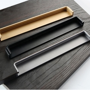 Poignées de porte de meuble d'armoire de luxe modernes et légères en aluminium invisible pour la <span class=keywords><strong>cuisine</strong></span> Manijas De Muebles - Product Image 5