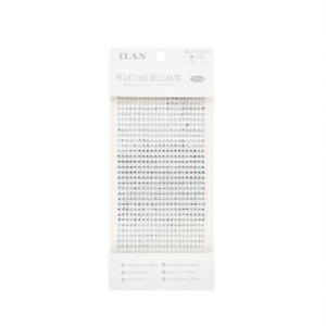 Adesivo con strass lucidi Ilan 3 mm colore 1 750 pezzi bianco - Product Image 1