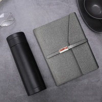 Coffret Cadeau Luxe pour Hommes d'Affaires : Stylo, Porte-cartes, Agenda, Carnet, Clé USB, Power Bank et Tasse Isotherme 6-en-1