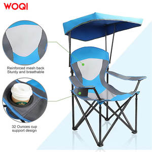 Silla de Camping Plegable Portátil Woqi con Toldo, Silla de Playa Azul Cielo, 53.1 Pulgadas de Altura - Product Image 2