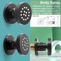 Sistema de Ducha Redondo Moderno con Efecto Lluvia, Montado en la Pared, con Cuatro Jets de Alta Presión y Ahorro de Agua para Baño, Altamente Recomendado