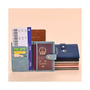 Funda Universal para Pasaporte de Cuero PU, Organizador de Viaje de Cuero PU para Pasaporte, Boletos, Tarjetas de Crédito y Tarjetas de Embarque - Product Image 3