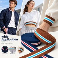 Bande élastique en nylon tissé rayée, bande élastique douce personnalisée, sangle tissée pour vêtements et accessoires de sac