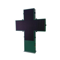 Letrero LED para Exteriores P8 a Todo Color con Pantalla Cruzada para Farmacias, Sistema de Control Novastar, WIFI/4G/USB