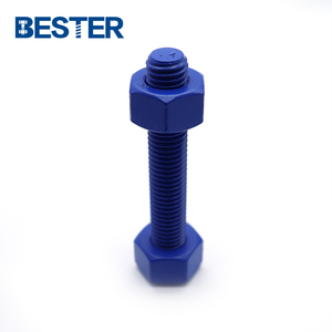 Prendedor de alta resistência M14 X 1,5 M14 totalmente rosqueado PTFE Fluorocarbon <span class=keywords><strong>Xylan</strong></span> revestimento ASTM A193 parafuso prisioneiro universal - Product Image 5