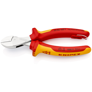 KNIPEX 73 06 160 T X-Cut Coupe-fil diagonaux isolés compacts avec poignées multi-composants, testés VDE ; - Product Image 1