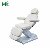 Table de massage électrique pliable à 3 moteurs en cuir PU chauffante pour salon de beauté et spa