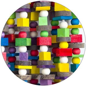 Giocattoli per uccelli da masticare pappagallo in spugna di luffa a blocchi di legno per piccoli uccelli medi e grandi - Product Image 4