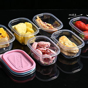 Factory direct disposable square cake transparent plastic packaging box Multi-colored Colorful plastic packaging box