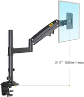 Nouveau support de moniteur de bureau ergonomique à mouvement complet NB H100 à ressort à gaz 22-35 pouces, support de moniteur LED LCD, bras de support, charge 2-12 kg