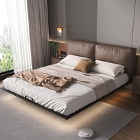 Lit de luxe direct usine Mobilier minimaliste moderne Lit double grande taille