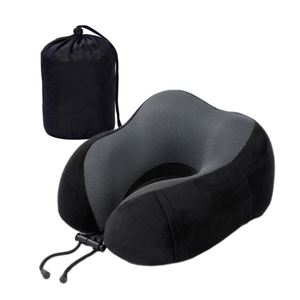 Oreiller de voyage ergonomique en mousse à mémoire de forme à récupération lente, en forme de U, avec logo personnalisé Xdh801, doux et confortable pour le cou, avec sac de transport - Product Image 4