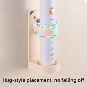 Support de Rangement Mural Adhésif Sans Perçage pour Brosses à Dents Électriques et Classiques, en Plastique, Design Mignon, Vente en Gros Usine - Product Image 5