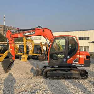 Mini-excavatrice d'occasion de bonne qualité Doosan Dx75 Dx75lc-9c 7,5 tonnes 7 tonnes, marque japonaise, haute qualité, faible nombre d'heures, avec CE, à vendre - Product Image 2