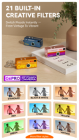 Mini caméra porte-clés 2026, petite, rétro, vintage, compacte, 720P 1080P, avec lumière LED, portable, vidéo et photo, pour enfants