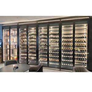 Estante de exhibición de vino de temperatura constante de diseño moderno gabinete de vino de acero inoxidable 304 para bar restaurante - Product Image 4