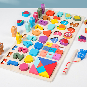 Juguetes Educativos Montessori de Madera, Juegos de Pesca Matemáticos, Camión de Bomberos, Tablero de Actividades para Niños Preescolares - Product Image 6