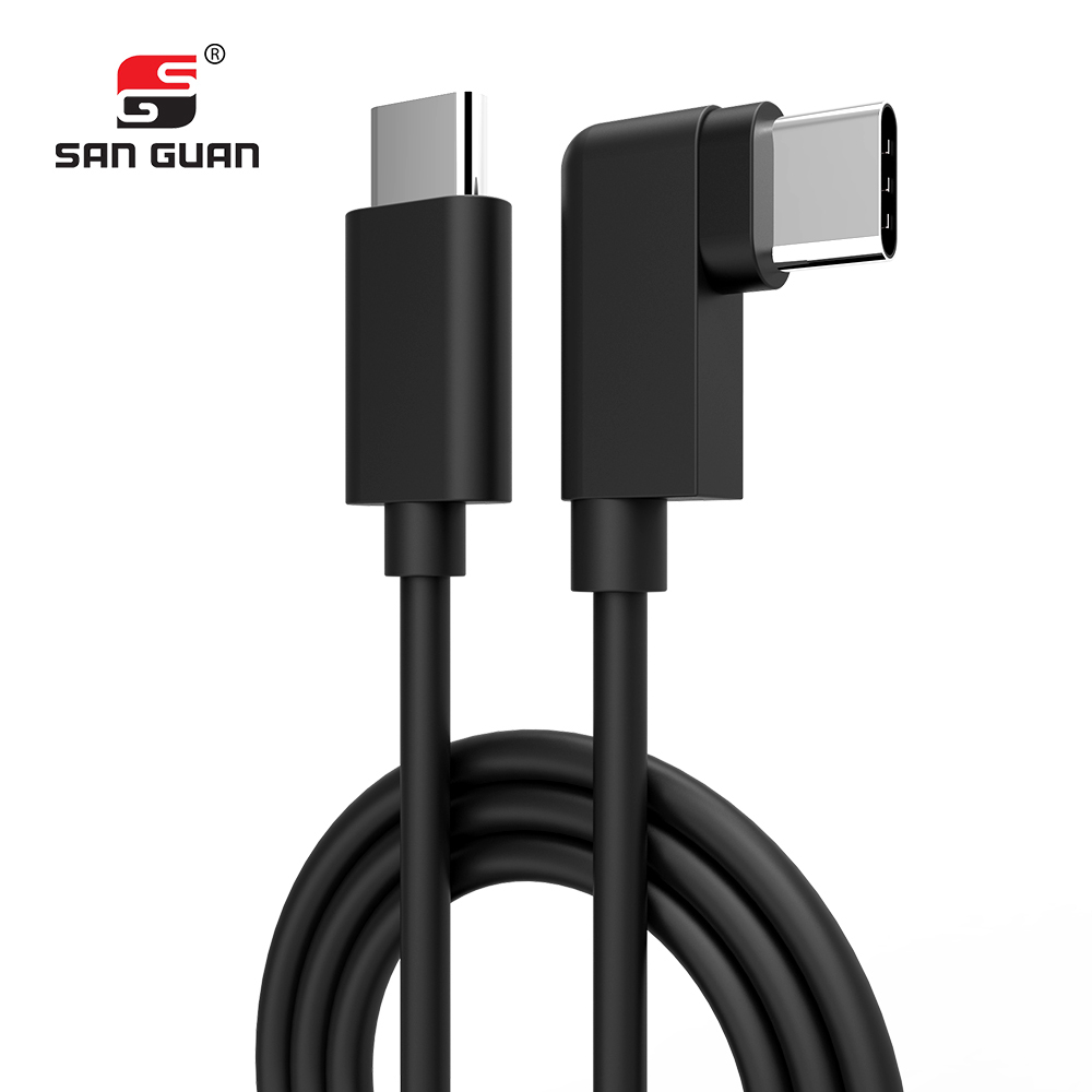 Оригинальный OEM/ODM 60 Вт 3A Быстрая зарядка Угловой USB Type C к USB C type Дата-кабель 3,2 Gen 1 5 Гбит/с