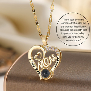 Collana con Proiezione della Mamma 'Il Desiderio del Cuore', <span class=keywords><strong>la</strong></span> Confessione Nascosta nel Battito Cardiaco, Regalo Quotidiano - Product Image 3