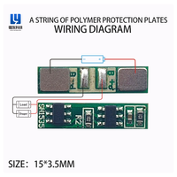 BMS 1S 1A 2A LiFePO4 panneau de protection PCBA produit pour batteries polymères, utilisé dans les haut-parleurs et la surveillance