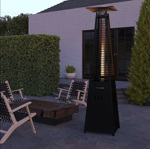 <span class=keywords><strong>Chauffage</strong></span> d'extérieur à <span class=keywords><strong>gaz</strong></span> 13KW en acier martelé noir, design moderne et luxueux, allumage par impulsions, tube en verre, <span class=keywords><strong>chauffage</strong></span> portable et efficace - Product Image 2