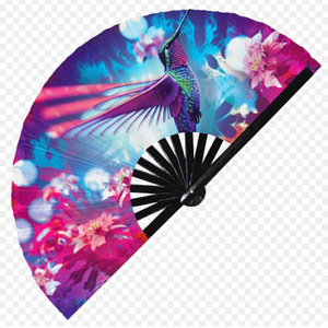 พัดไม้ไผ่แบบถือทำเอง ดีไซน์สีขาว พิมพ์โลโก้ พัดส่วนตัวสำหรับงานแต่งงาน พัดพกพา คลาสสิก ทนทาน - Product Image 6