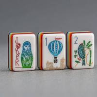 Jeu de Mahjong et de Poker Américain en Acrylique Personnalisé « Come with Me », 165 Pièces, Ensemble de Divertissement Moderne, Luxueux et Élégant pour Adultes