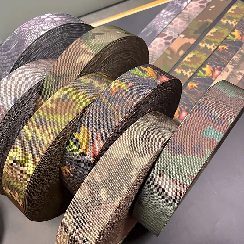 Weaver бесплатный образец 50 мм Высококачественная полиэфирная лента для сублимационной печати Камуфляжный пояс