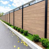 Clôture de jardin extérieure en composite WPC, aspect bois naturel, durable, solution à faible entretien