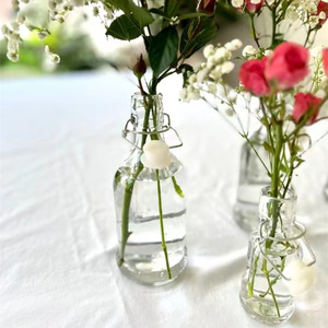 Vase en verre à dessus oscillant transparent écologique Boho Home Decor and Wedding Supplies Vase mural transparent pour la décoration et la boisson - Product Image 2