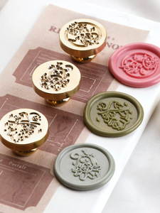 ที่ปิดผนึกขี้ผึ้งหัวทองเหลืองลายสัตว์น่ารักพร้อมแผ่นปิดผนึกขี้ผึ้งตกแต่งลายกระต่ายแมวผึ้งผีเสื้ออุปกรณ์เสริมขายส่ง - Product Image 5