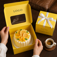 Boîte à gâteau biodégradable personnalisée, qualité alimentaire, carton ivoire de luxe, emballage de gâteau personnalisé, expérience hors boîte