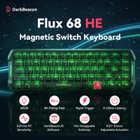 Teclado Gaming Mecánico con Cable Flux 68 Green Hall Effect, Switches Magnéticos, 65% Gasket, RGB, 8000Hz Rapid Trigger, USB-C, Software AI