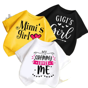 T-shirt en tricot imprimé décontracté et écologique à col rond pour filles d'été, manches courtes pour tout-petits - Product Image 4