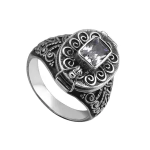 Antique 925 sterling silver perfume rings engagement rings frame fragrant jewelry for women