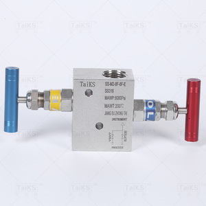 Collecteurs à double vanne fournis par le fabricant avec filetages internes, ensembles de vannes de commande à deux voies disponibles sur commande - Product Image 2