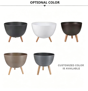 Pot à fleurs brossé en plastique PP <span class=keywords><strong>de</strong></span> haute qualité, idéal pour la décoration intérieure du salon, <span class=keywords><strong>de</strong></span> la maison ou du balcon. - Product Image 6