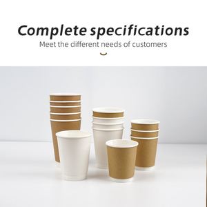 แก้วกระดาษแบบใช้แล้วทิ้งขนาด 8 12 16 ออนซ์ แก้วกาแฟกระดาษคราฟท์ย่อยสลายได้ ขนาด 8 ออนซ์ 12 ออนซ์ แก้วกระดาษสองชั้นสำหรับเครื่องดื่มร้อนเย็น - Product Image 3