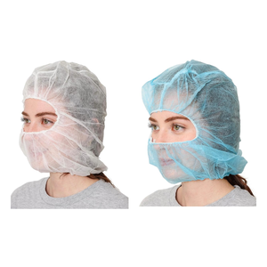 Dùng một lần đầy đủ mặt thoáng khí không dệt pp tóc Net bouffant Mũ mui xe với cạnh đàn hồi mềm nhẹ chống bụi - Product Image 2