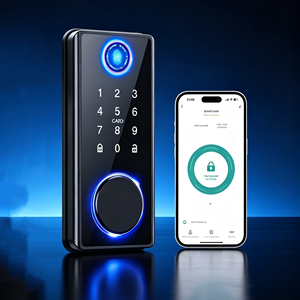 Clavier biométrique personnalisé, serrure intelligente Wi-Fi, serrure connectée TTlock, serrure de porte numérique intelligente, clé par empreinte digitale, carte-clé, clavier. - Product Image 6