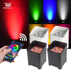 4pcs trắng không dây <span class=keywords><strong>DMX</strong></span> từ xa của nhãn hiệu Wifi điều khiển 6x18W rgbwa UV 6in1 pin uplight LED mệnh ánh sáng với túi xách - Product Image 4
