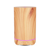 Diffuseur d'arômes ultrasonique en bois grainé 100 ml, humidificateur d'huiles essentielles, brumeur de bureau silencieux pour la maison et la chambre, type C